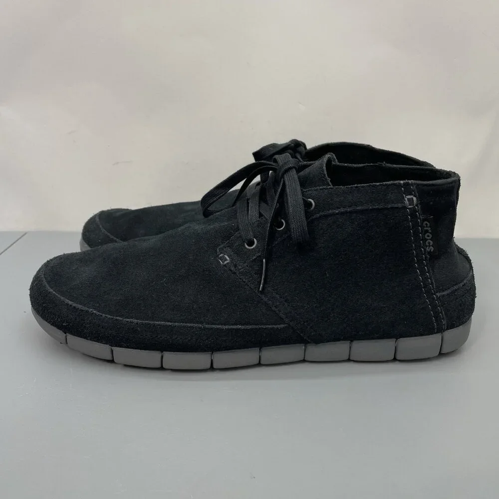 Crocs Stretch Sole Desert Chukka Boots Comfort Hobo Suede Leather Mens 13